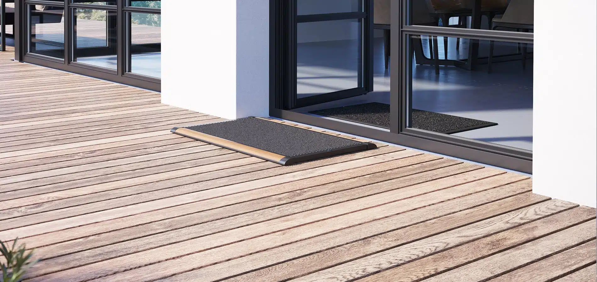 Puertas simples de alfombra para exteriores