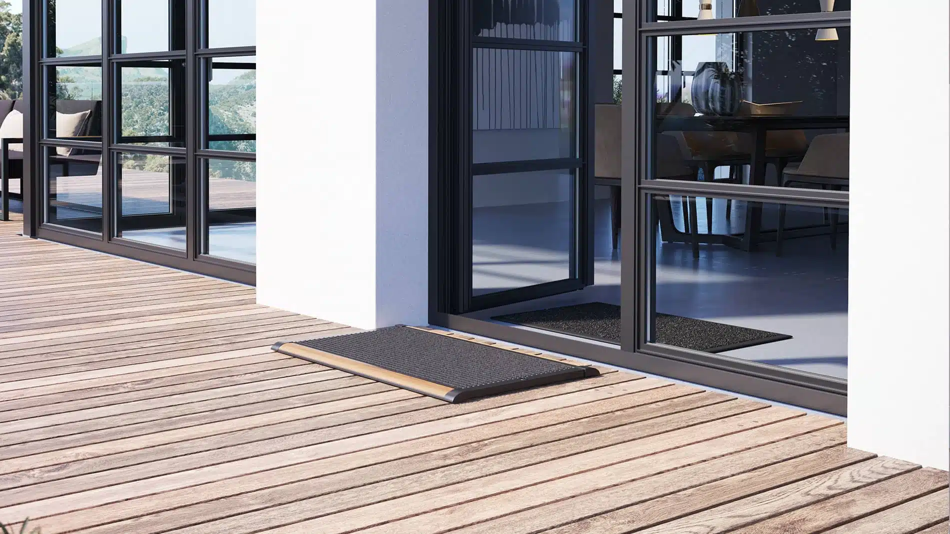 Puertas simples de alfombra para exteriores