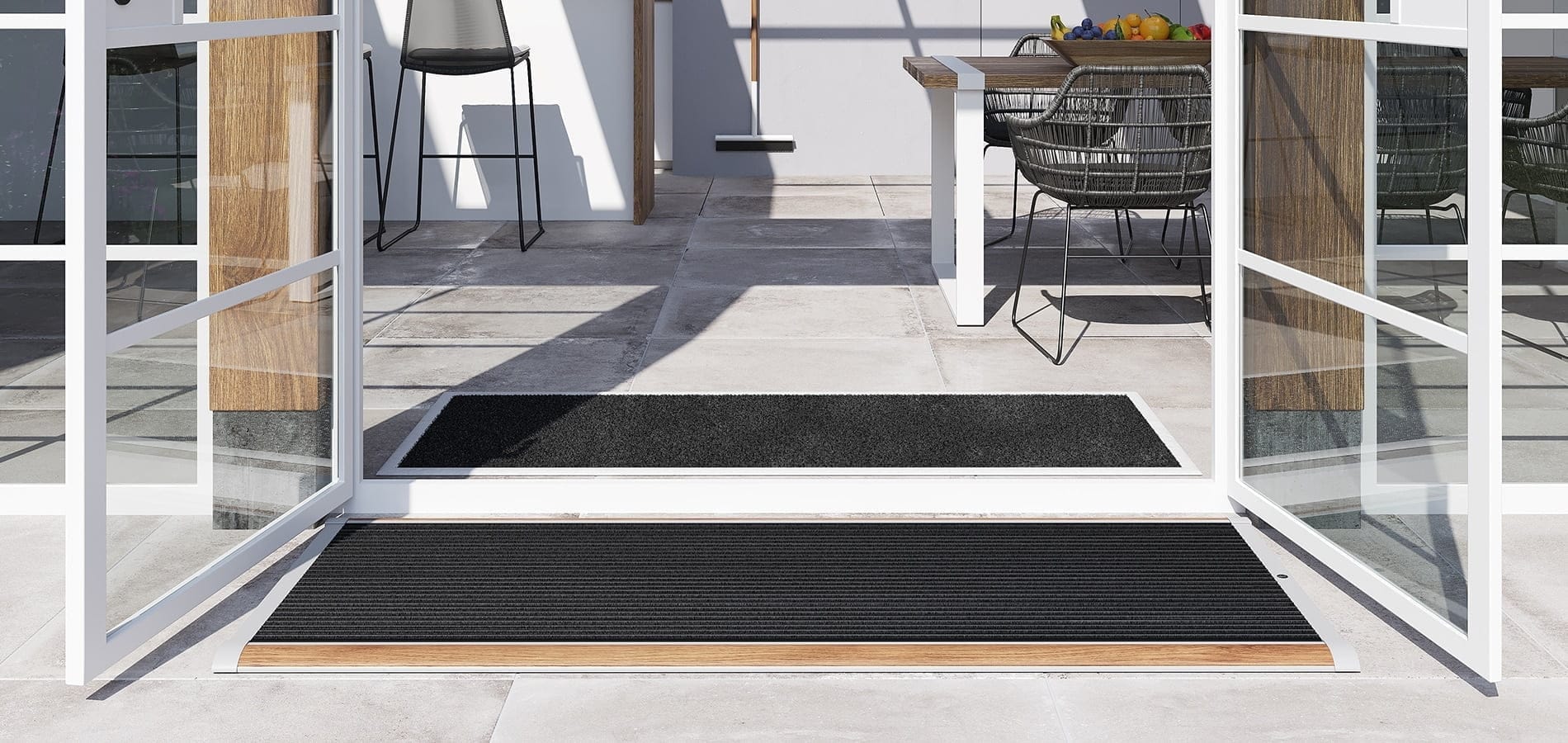 Outdoor mat white
