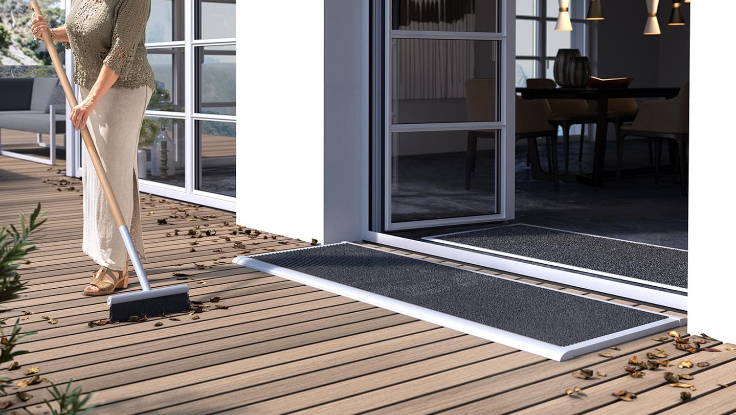 Set indoor outdoor mat white