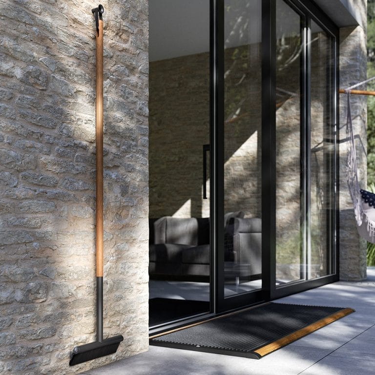 Antraciet design bezem
